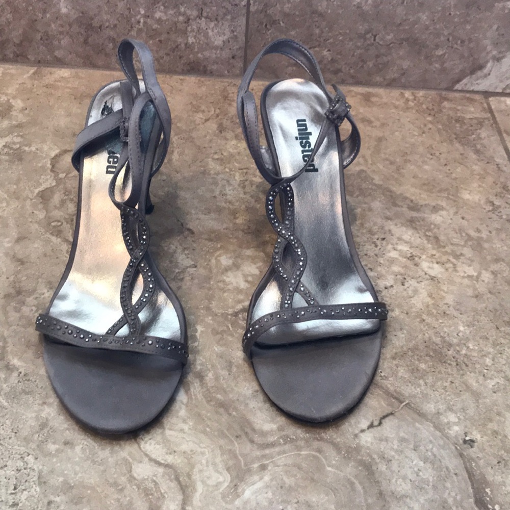 Size 8.5 Dark Silver Heels